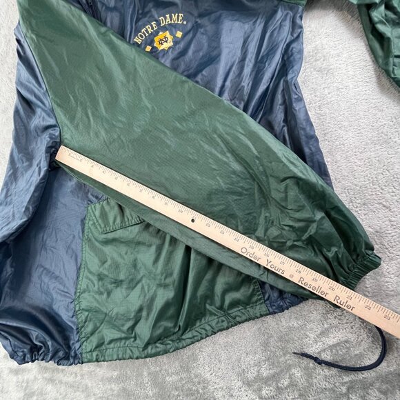 VTG Notre Dame Fighting Irish Jacket Mens XL Blue Windbreaker NCAA 577C MV Sport - Picture 6 of 10